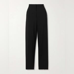 CO Trousers Pants Wool Blend Crepe Straight Black Size 6 Luxury Minimalist
